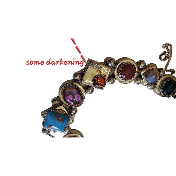 Vintage All Glass Slide Bracelet (A2872) - Picture 4 of 6